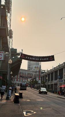 Fenway park sunset