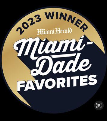 Gold Medal winner, 1st Place. Miami Heralds favorites "Best Real Estate Agent in Miami-Dade County"