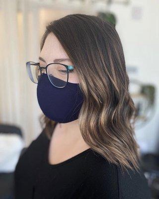 Balayage with dimension to complement my natural color.