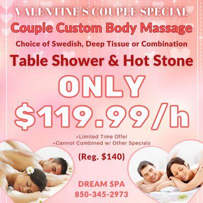 Couple Custom Body Massage ONLY $119.99/h