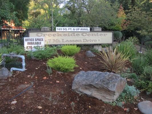 Our clinic is located in the Creekside Professional Complex. Turn left immediately after turning onto Mt. Lassen Dr.