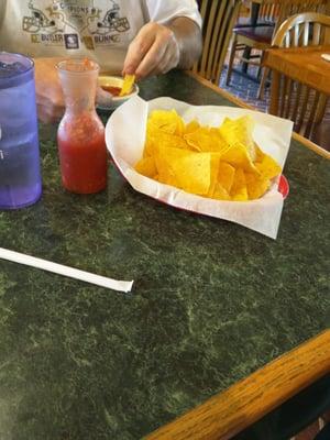 Salsa and chips