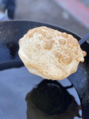 Bhatura is fluffy and not oily at all