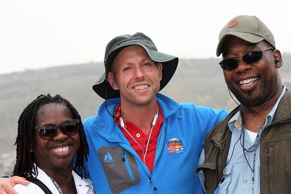 Israeli tour guide and archeologist Guy Leibovitz and friends.