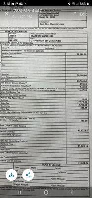 Sorry this math doesn't add up. $1098 unexplained fee. When inquiring 2 sales people they did not respond on what this fee is.