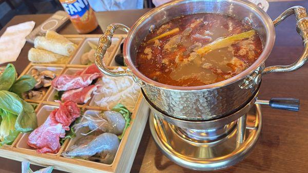 "One individual hot pot set meal"