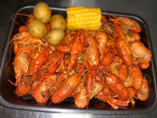 Boiled crawfish