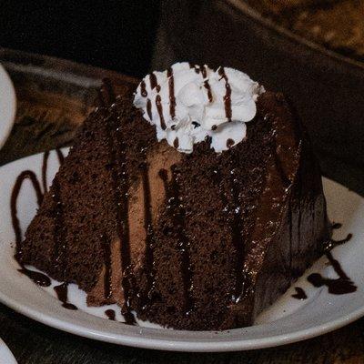 Triple Threat Chocolate Cake Slice