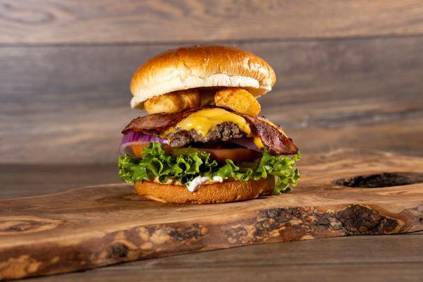 Cheese curd burger