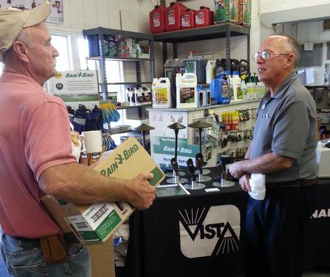 Bill Reiland visiting the Stine Rd location during a Vista Lighting Product Update Event.