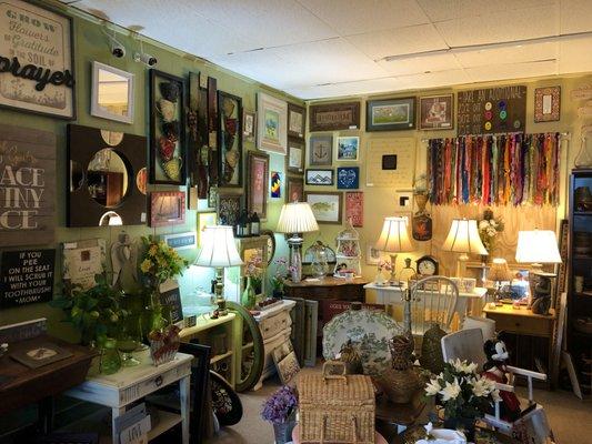 Home decor section at Mine & Yours Asheville Resale