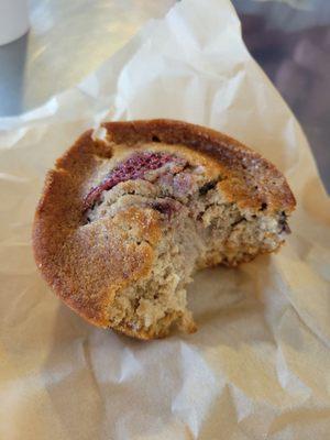 Vegan strawberry muffin