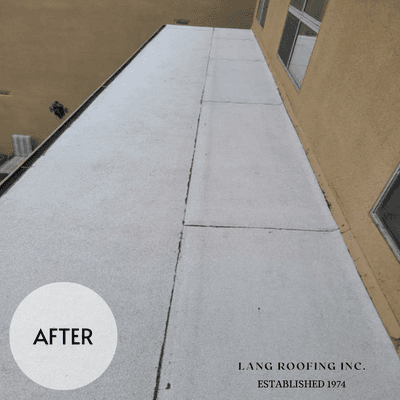 Roof Replacement on Multi-Residential Property using CertainTeed Flintlastic "Cool Roof" Built Up Roof System, with Heat Welded Application