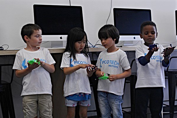 Some of our K-2 Campers presenting their designs!