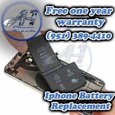 We have batteries! all of our repairs come with a free one year limited warranty all while saving you money! #IphoneBatteryReplacement