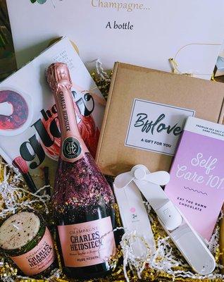 Self Care for her Gift! The perfect inspirational gift to prepare for the summer season.
 #gifts #specialgifts #selfcare #rosé #friend