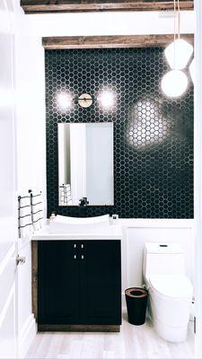 Entire Powder Room remodel by Mazza Interiors