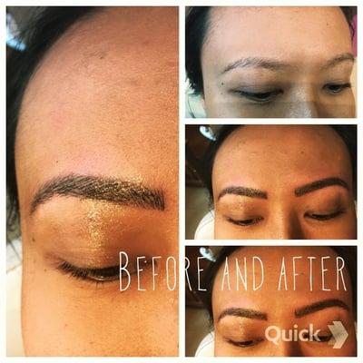 Hibba kapil certified  Brow Reformationist customizes color and shape for each client  resulting in a semipermanent tattoo.Check our website