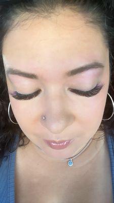 Beautiful lashes with a settle POP of purple. :)