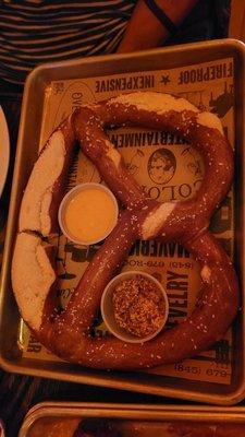 Giant pretzel! It's HUGE!