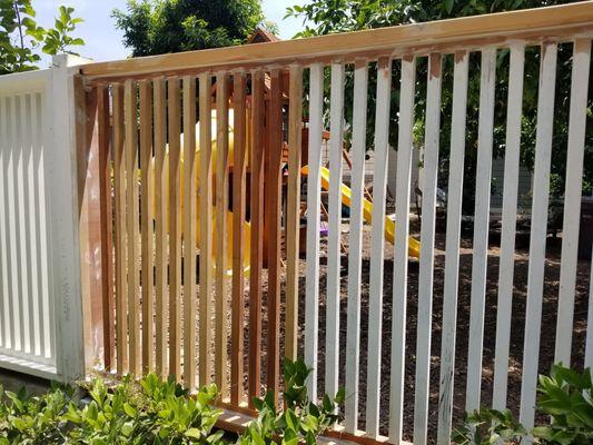 Redwood fencing repair