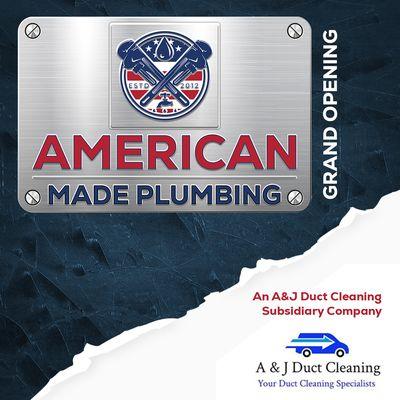 A&J Duct Cleaning is the mother company of American Made Plumbing. This is from  a Facebook business page post.