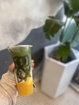 mango matcha latte 3