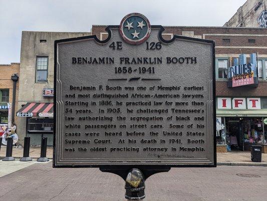 Benjamin Franklin Booth Historical Marker, Memphis