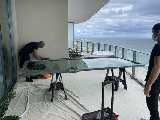 Huge Impact glass door roller replacement