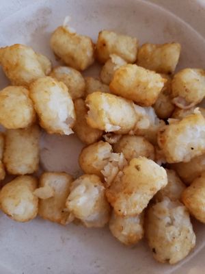 Undercooked tater tots...