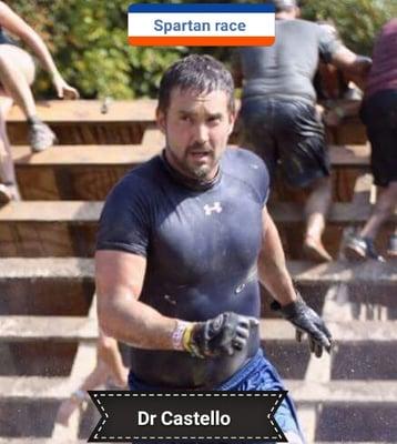 Dr Castello competing in Spartan race