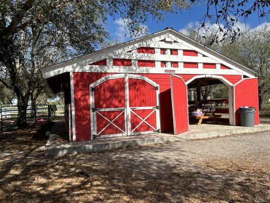 barn house. people actually rent the houses to make birthday parties