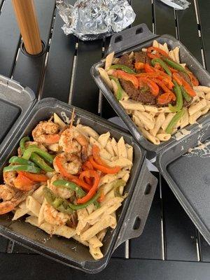 Cajun Jerk Shrimp Pasta and impossible Jerk Pasta