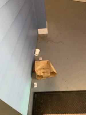 Trash in the hallways, human urine in the corner.