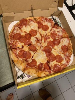 Larry's Pepperoni Overdose Pizza. Medium.