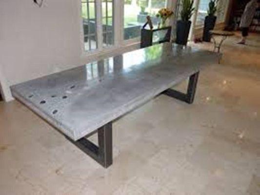 Custom built concrete furniture