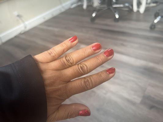 Enjoyed getting the red nail gel paint for a wedding! Plus paraffin wax was relaxing and nice.