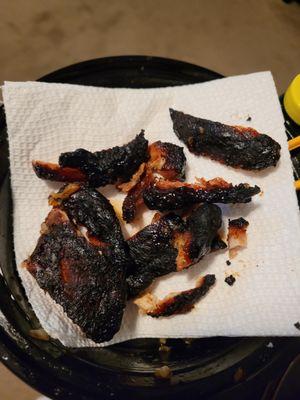 Burnt chicken