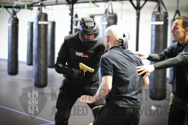 Advanced full contact training to achieve maximum stress using Blauer training suits