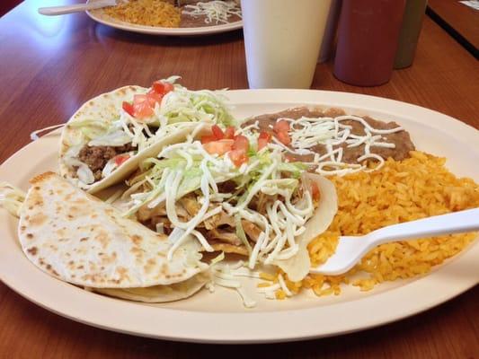 #3 - Taco, Tostada and Quesadilla - $8.29