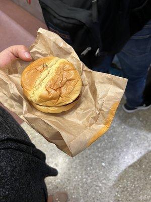 Mold on bun. They said it wasn't on there when they made it.