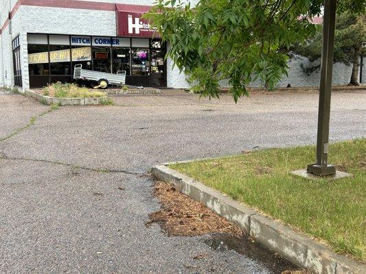 Incidentally don't hit that corner in the parking lot, you might damage your tire.