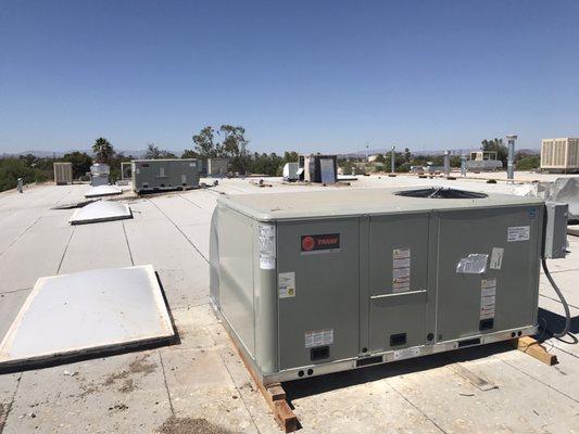 New commercial Trane units installed