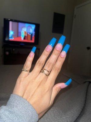 Blue french tip