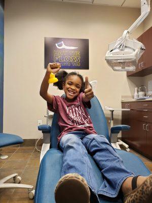 Thumbs up for Sorenson Dental, another happy patient.