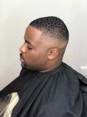 Mid bald fade