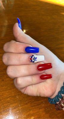 4th of july nails!!