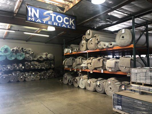 100's of in stock carpet rolls