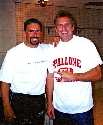 Joe is the best-chiropractor Dr. Spallone and Joe Montana after his treatment at the original Mile High Stadium. Elite athletes.