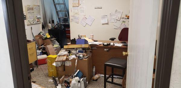 The office is a mess just like the shop! He will tell you he lost work order??